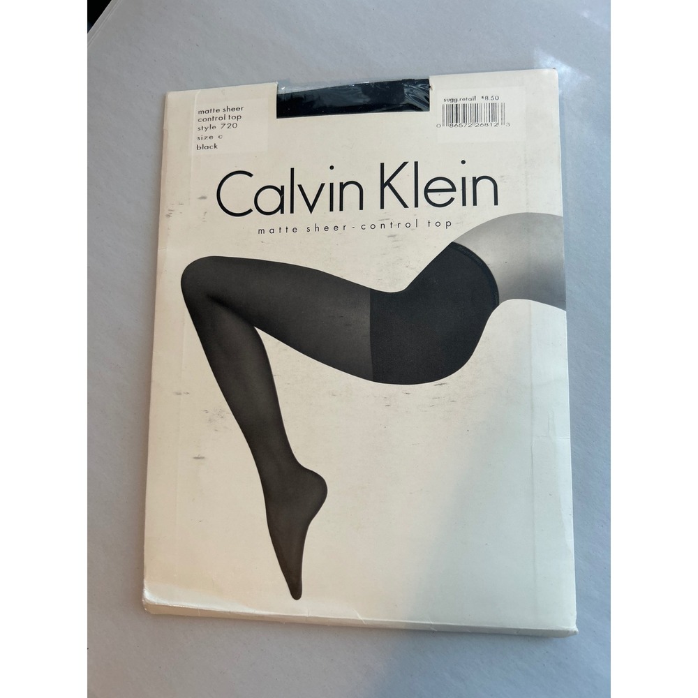 Vintage‎ Calvin Klein Hanes Pantyhose Bundle 4pk Black Control Top Size C  Med - Picture 2 of 5